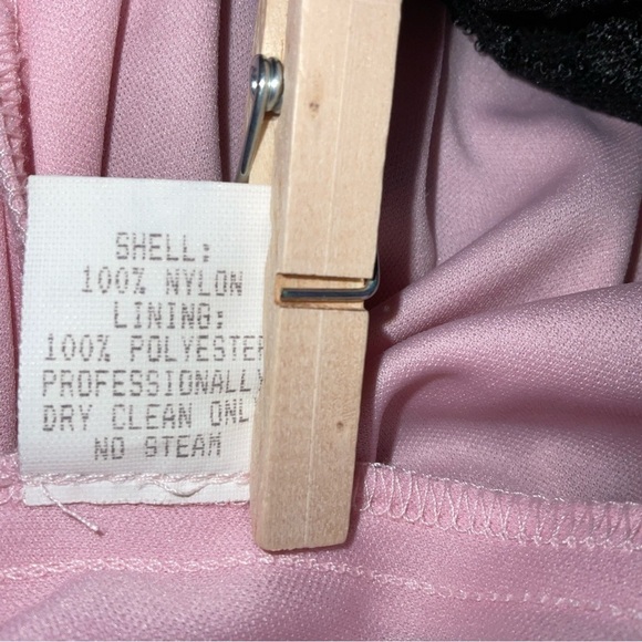 Mica Dress Black Lace Pink Lining Midi Bodycon Stretch Size 2 - Picture 10 of 10